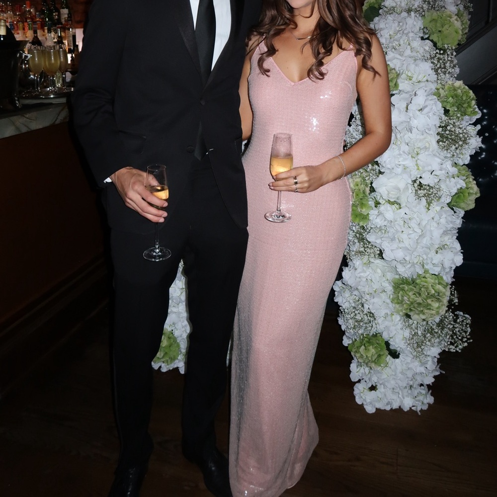 superdown Pink Sequin Maxi Dress